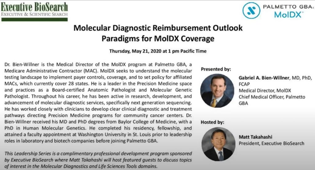 Molecular Diagnostic Reimbursement Outlook Paradigms for MolDX Coverage